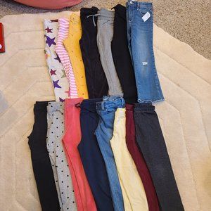 Lot of 15 Pieces Toddler Girl 5 5T 4/5 Winter Spring Mix Pants Leggings